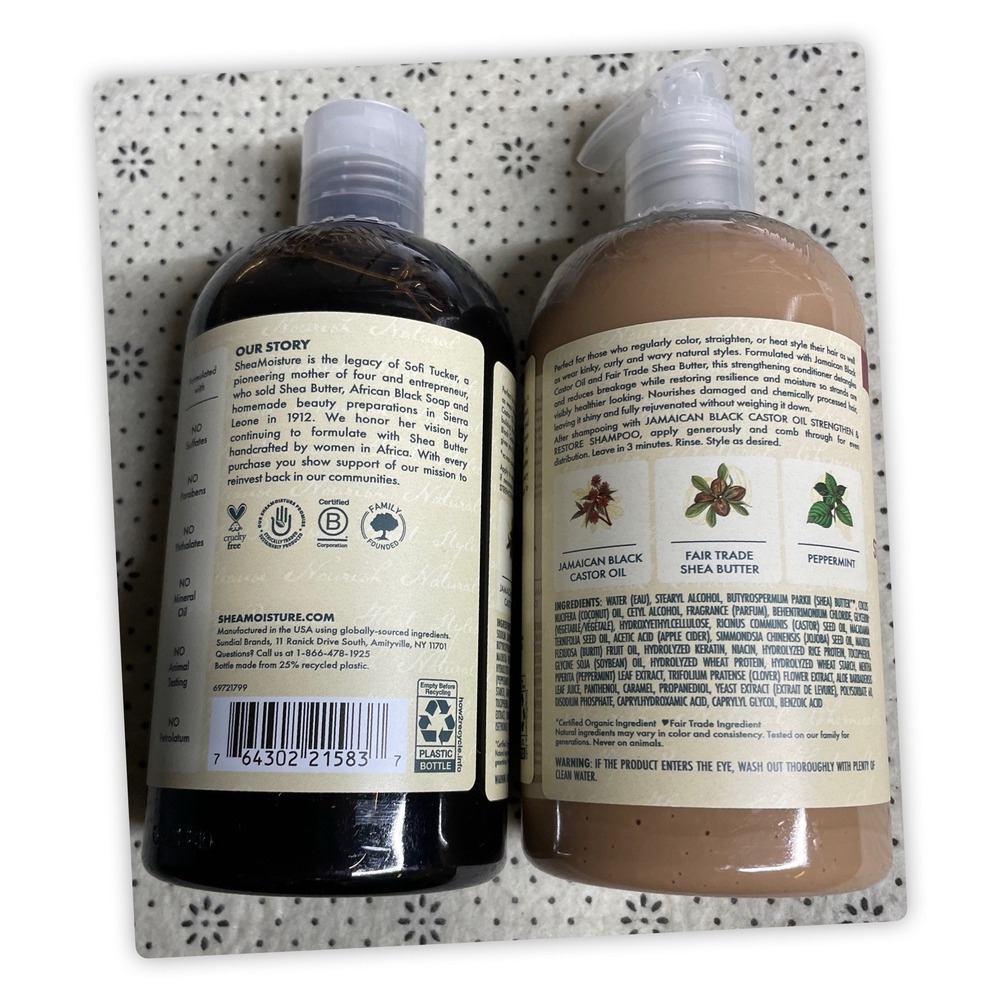Shea Moisture Jamaican Black Castor Oil Conditioner & Shampoo - Picture 2 of 2